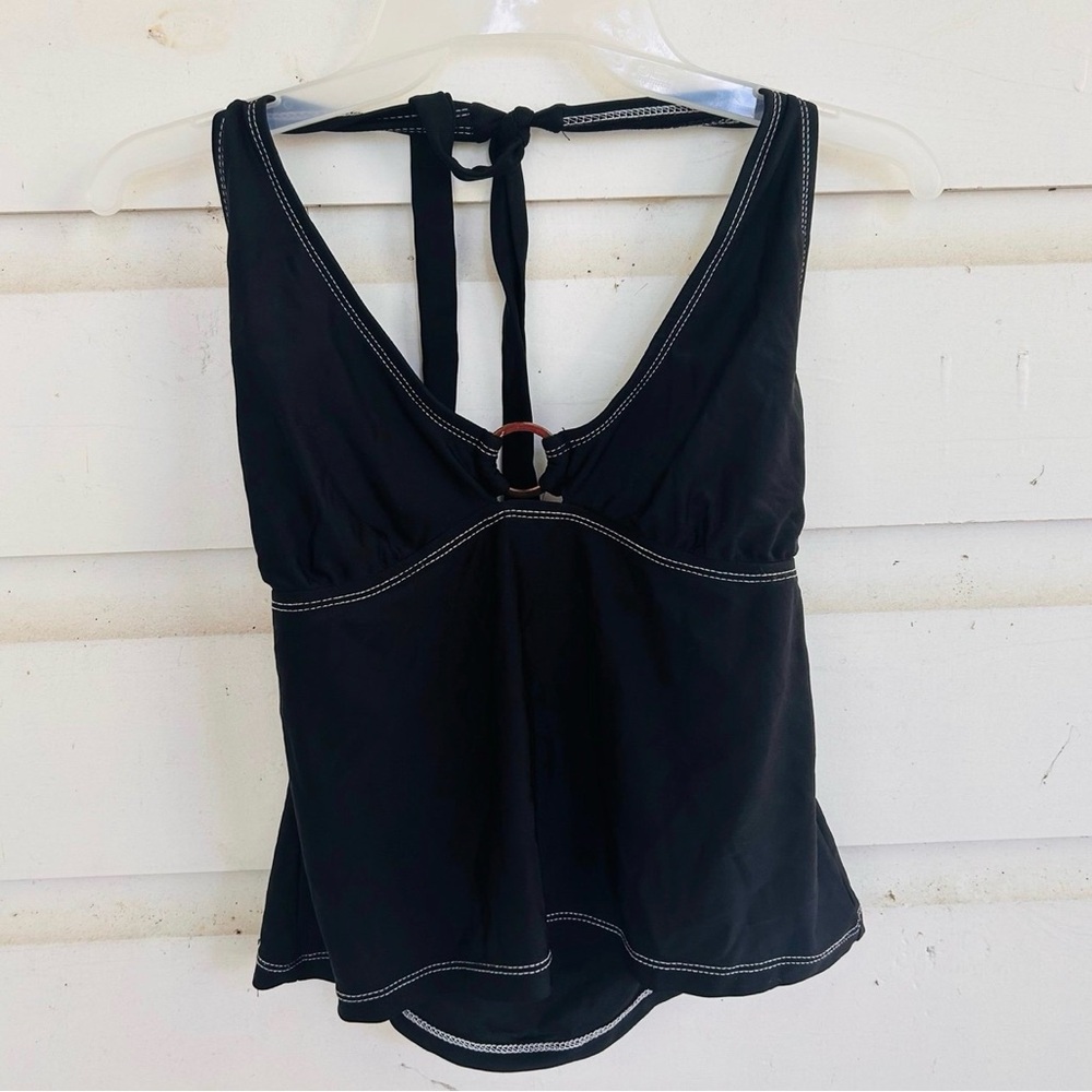 Isaac Mizrahi Black Top with White Accents